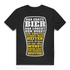 Das erste Bier löscht den Durst – Herren Funshirt für Bierliebhaber & Feste Black