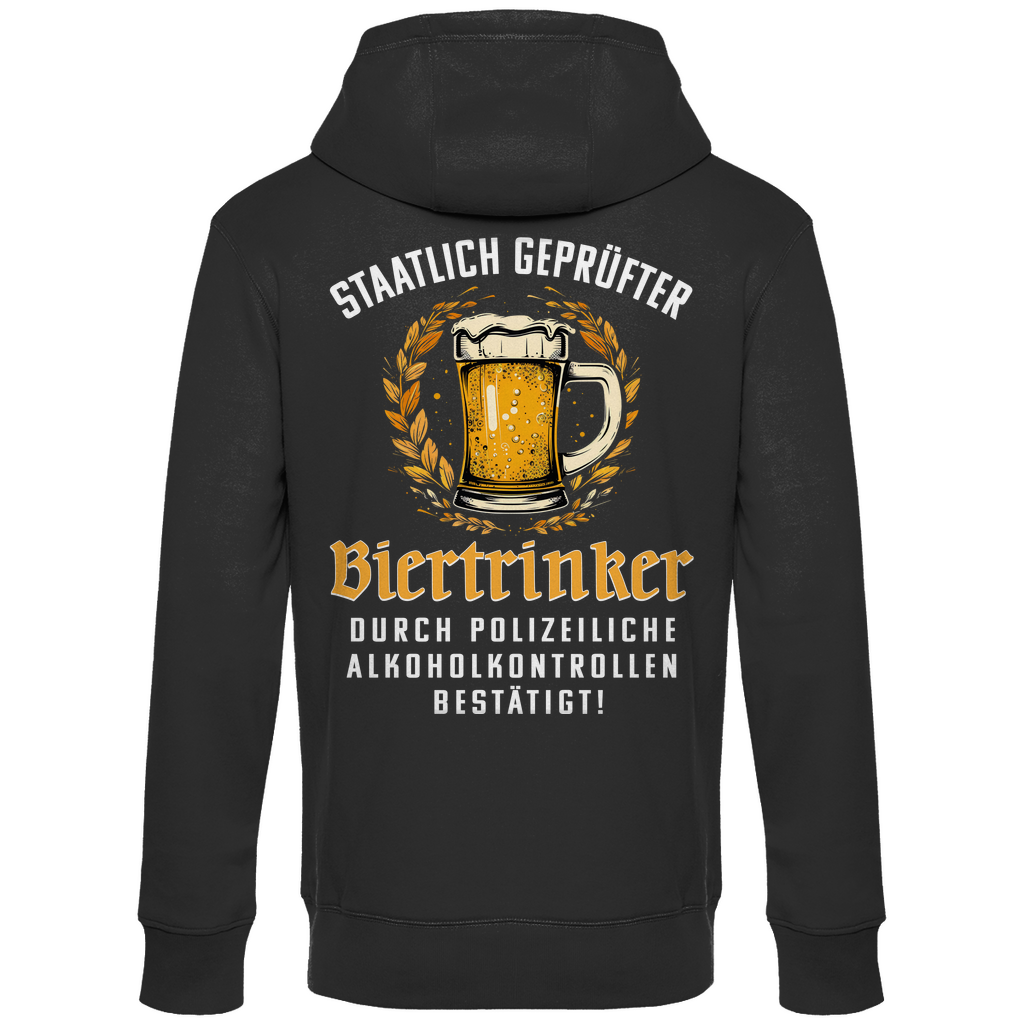 Staatlich geprüfter Biertrinker - Unisex Hoodie Black