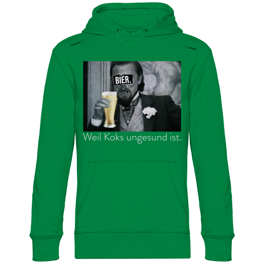 Leonardo DiCaprio - Bier weil Koks ungesund ist - Unisex Hoodie Kelly Green