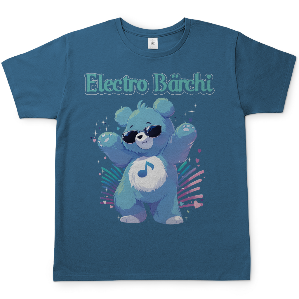Electro Bärchi - Glücksbärchi - Herren Shirt Stone Blue