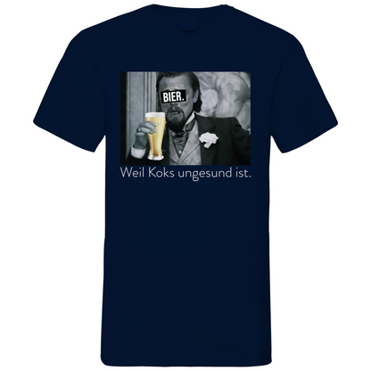 Leonardo DiCaprio - Bier weil Koks ungesund ist - Herren V-Neck Shirt