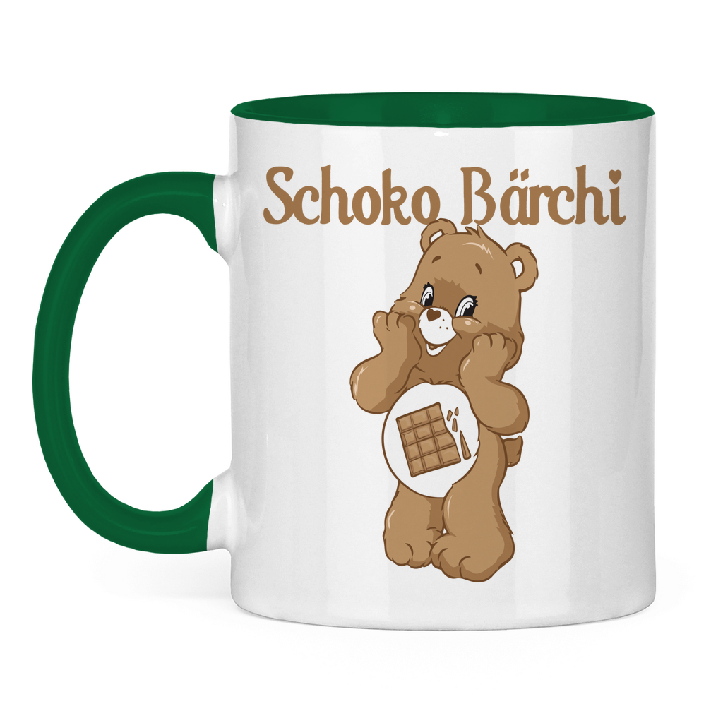Schoko Bärchi - Glücksbärchi - Tasse zweifarbig Green
