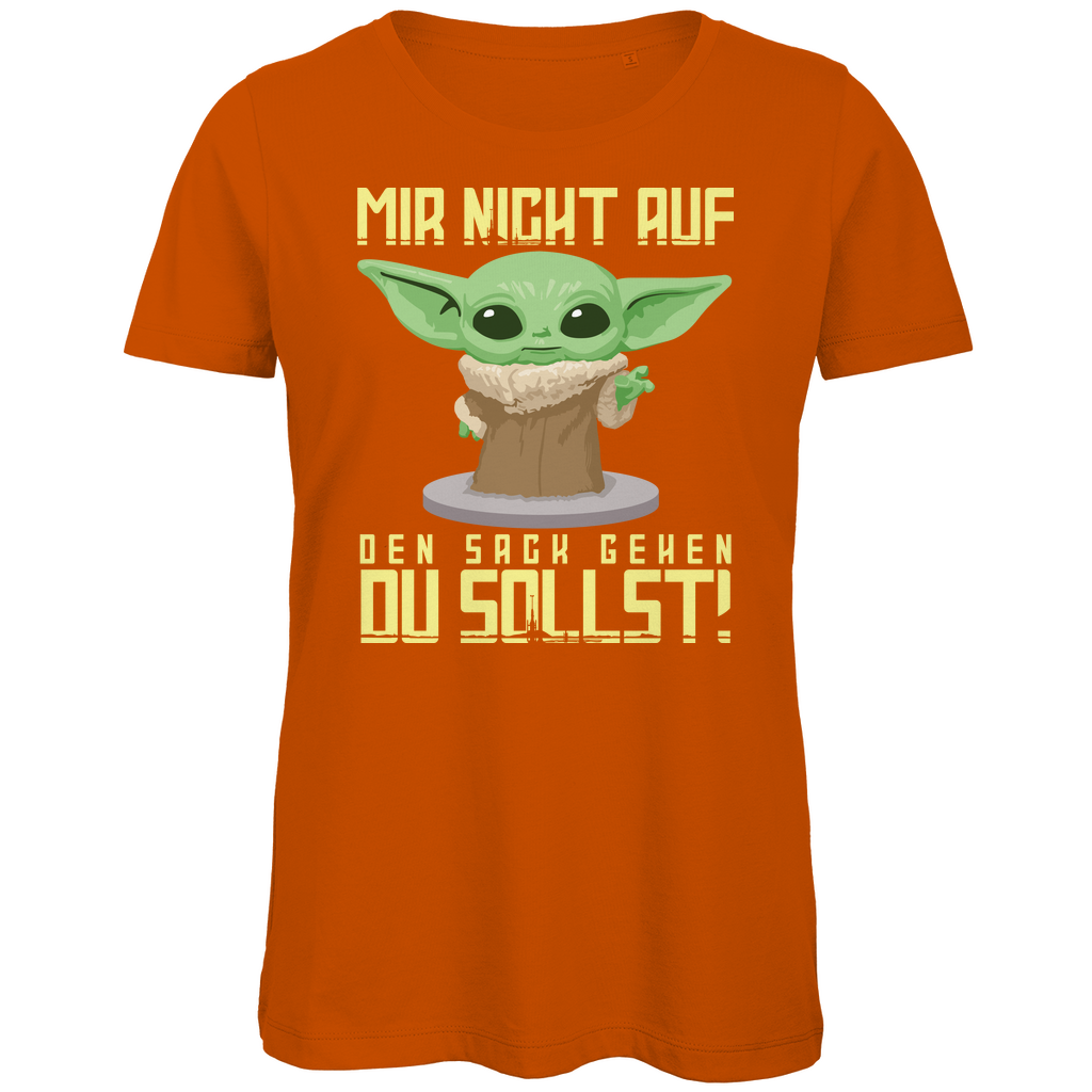 Mir nicht auf den Sack gehen du sollst Baby Yoda Grogu - Damen Premium Bio T-Shirt Urban Orange