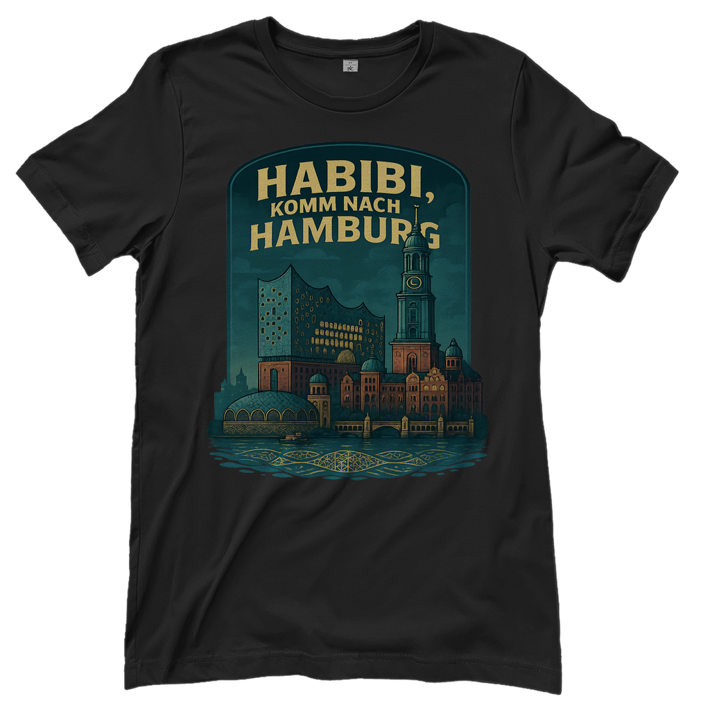 Habibi komm nach Hamburg - Damen T-Shirt Black
