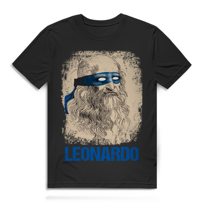 Leonardo Shirt für Männer – Renaissance trifft Teenage Mutant Ninja Turtles Black