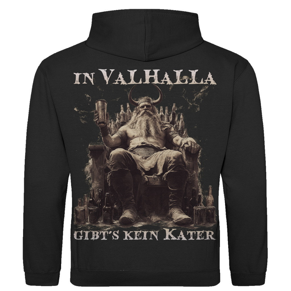 In Valhalla gibt´s kein Kater - Herren Hoodie Jet Black
