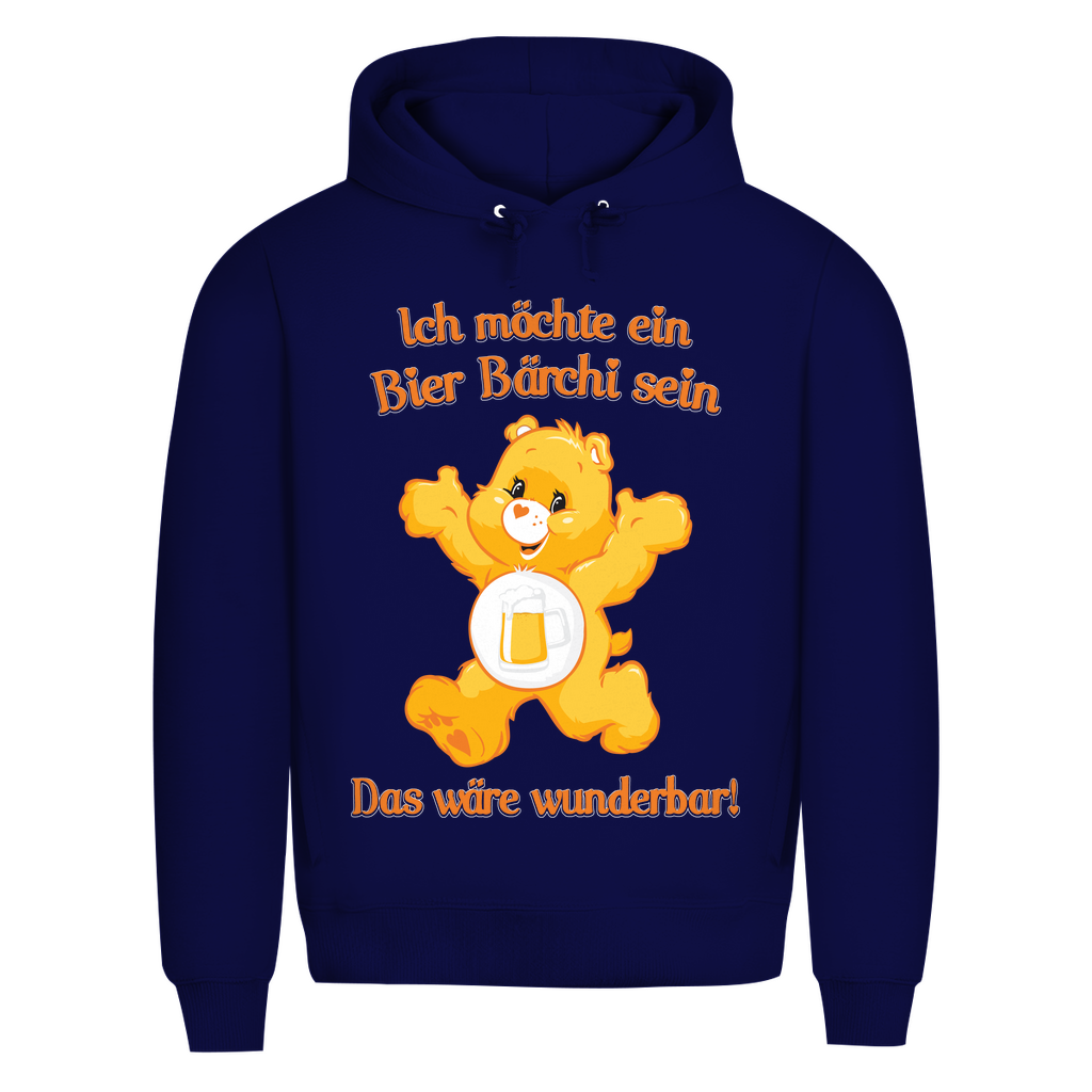 Herren Premium Bio Hoodie Ich möchte ein Bier Bärchi sein das wäre wunderbar! Navy Blue