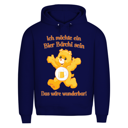 Herren Premium Bio Hoodie Ich möchte ein Bier Bärchi sein das wäre wunderbar! Navy Blue