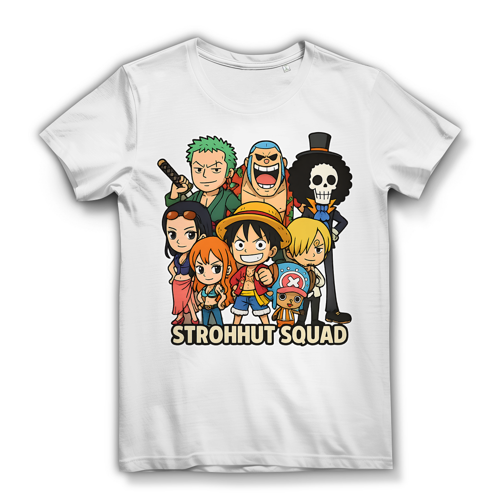 One Piece Strohhut Squad - Damen Premium Bio T-Shirt White