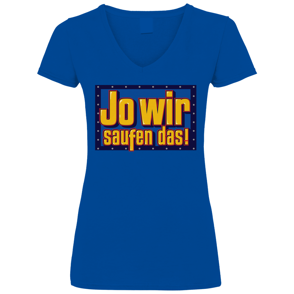 Jo wir saufen das? Bob der Baumeister - V-Neck Damenshirt