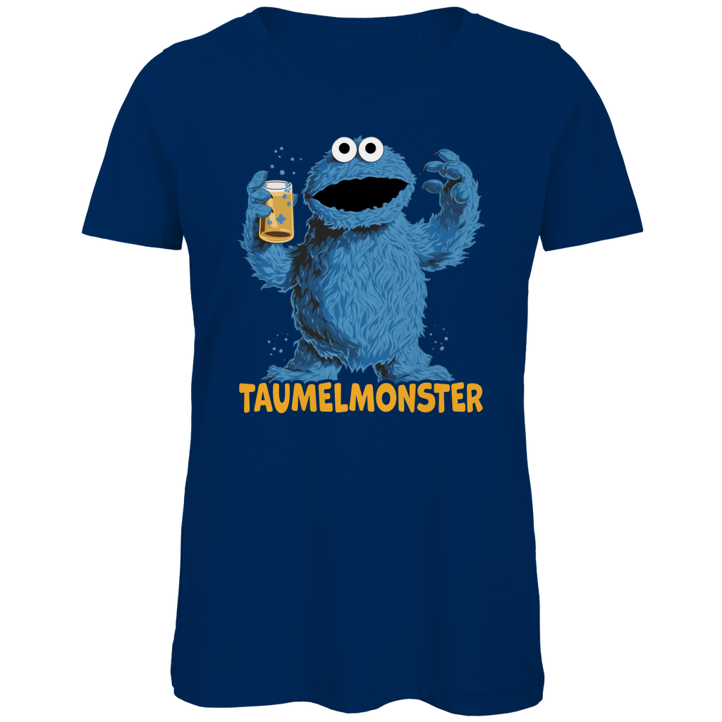 Sesamstraße - Taumel Krümelmonster - Damen Premium Bio T-Shirt Navy