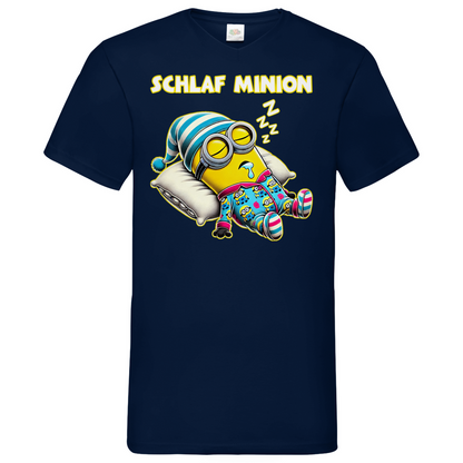 Schlaf Minion - Herren V-Neck Shirt