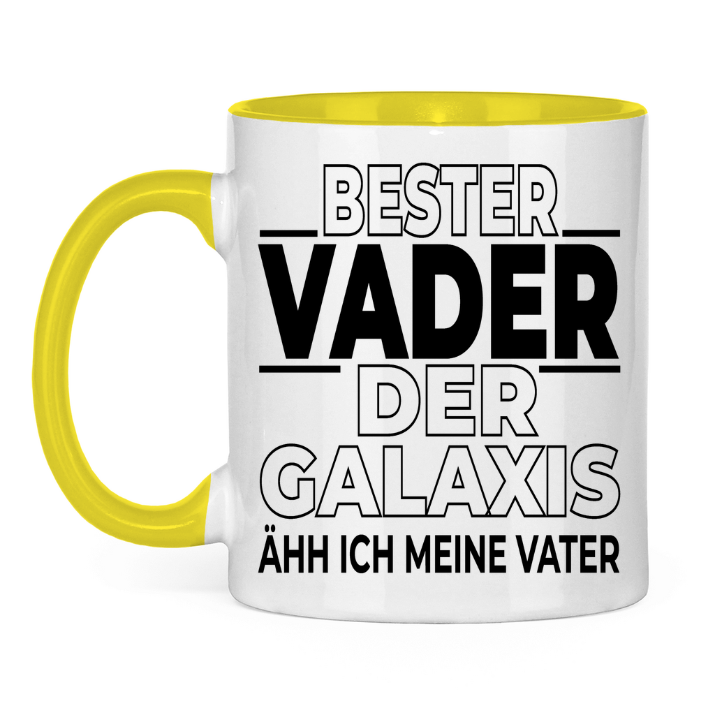 Bester Vader der Galaxis ähh ich meine Vater - Tasse zweifarbig Yellow