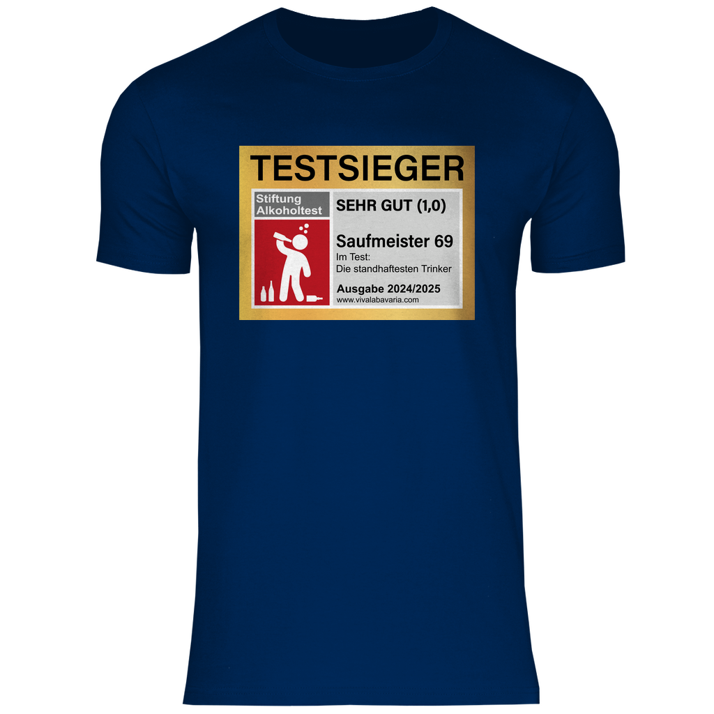Testsieger Saufmeister 69 - Herren Shirt Navy