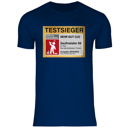 Testsieger Saufmeister 69 - Herren Shirt Navy