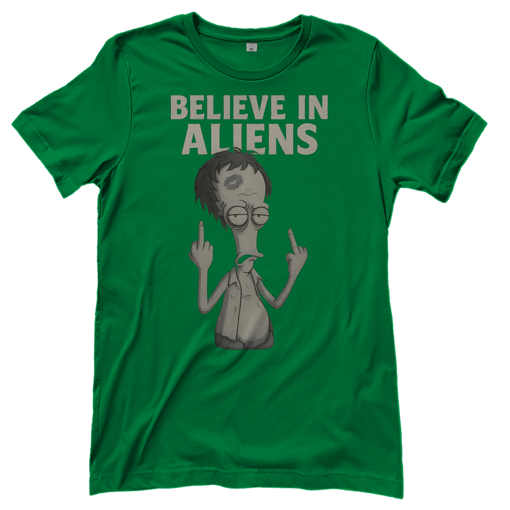 Roger Smith American Dad Believe in Aliens - Damen T-Shirt Kelly Green