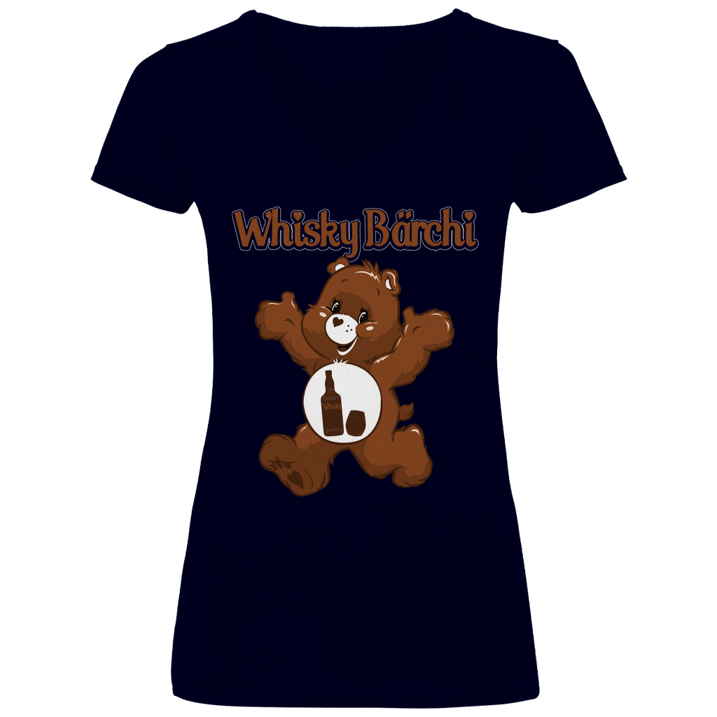 Whisky Bärchi - Glücksbärchi - V-Neck Damenshirt