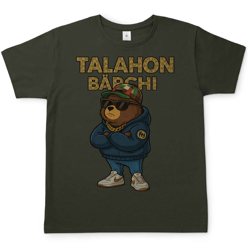 Talahon Bärchi - Glücksbärchi - Herren T-Shirt Urban Khaki