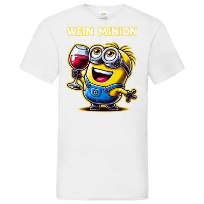Wein Minion - Herren V-Neck Shirt