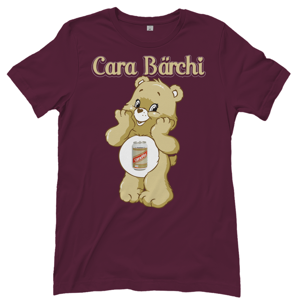 Cara Bärchi - Glücksbärchi - Damenshirt Burgundy