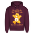 Herren Premium Bio Hoodie Ich möchte ein Bier Bärchi sein das wäre wunderbar! Burgundy