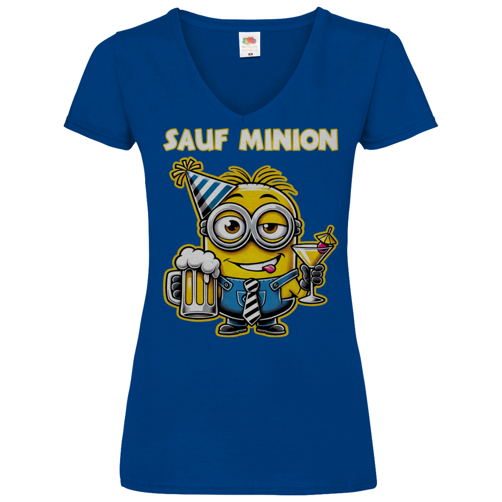 Sauf Minion - V-Neck Damenshirt