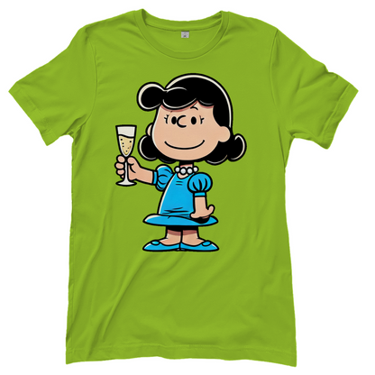 Lucy van Pelt mit Sekt -  Die Peanuts - Damenshirt