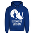 Herren Premium Bio Hoodie Erkenne Die Zeichen Katze Katzenliebhaber Royal