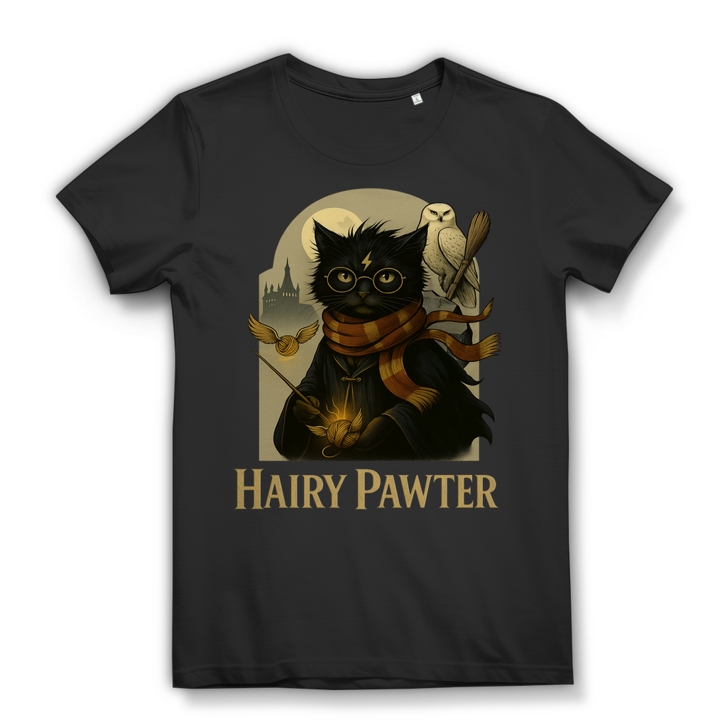 Hairy Pawter Harry Potter Katze - Damen Premium Bio T-Shirt Black
