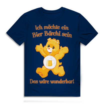 Herren Premium Bio T-Shirt Ich möchte ein Bier Bärchi sein das wäre wunderbar! Navy