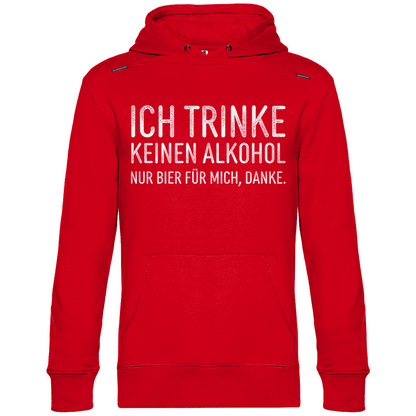 Ich trinke keinen Alkohol nur Bier für mich danke - Unisex Hoodie Red