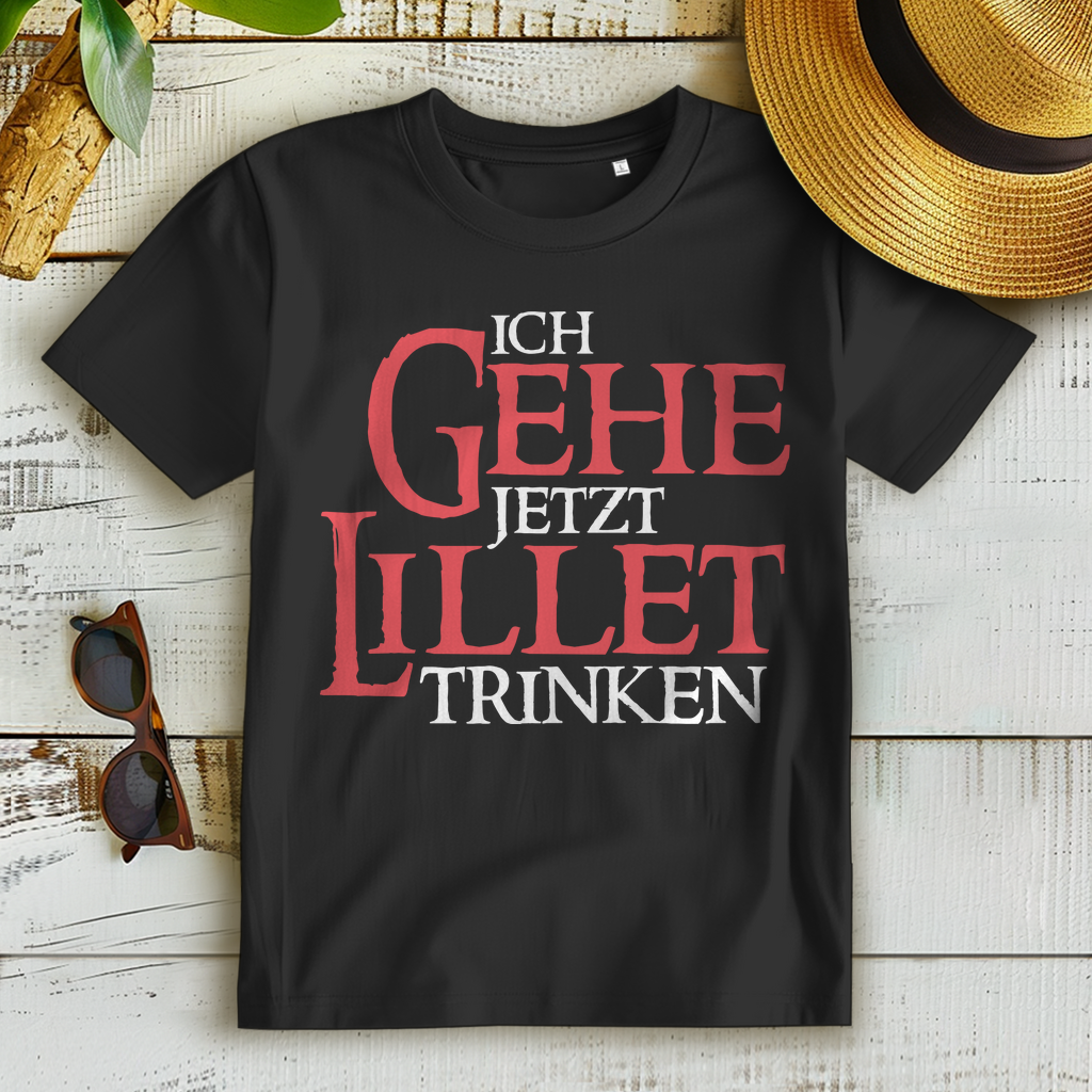 ich gehe jetzt Lillet trinken - Damen Premium Bio T-Shirt Schwarz Black