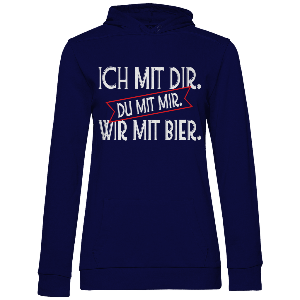 Ich mit dir. Du mit mir. Wir mit Bier. - Damen Hoodie