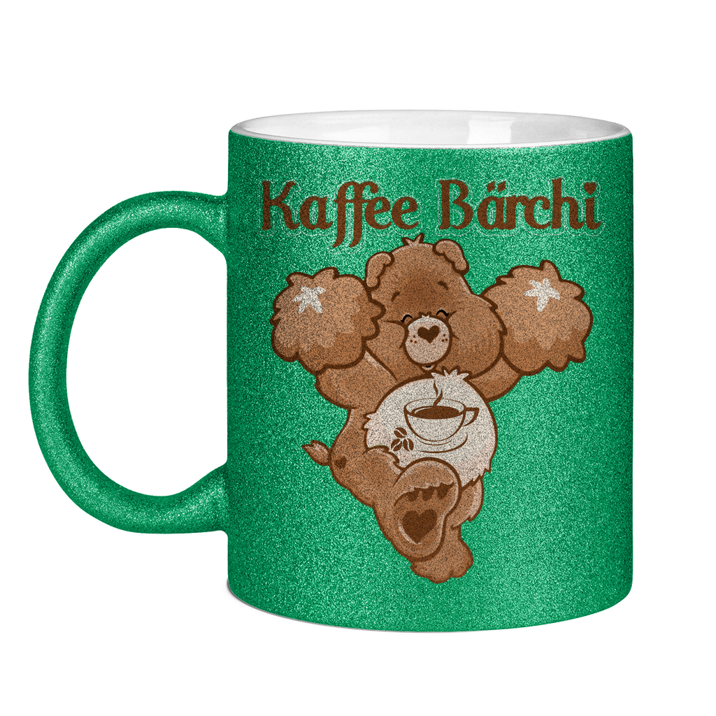 Kaffee Bärchi - Glücksbärchi - Glitzertasse