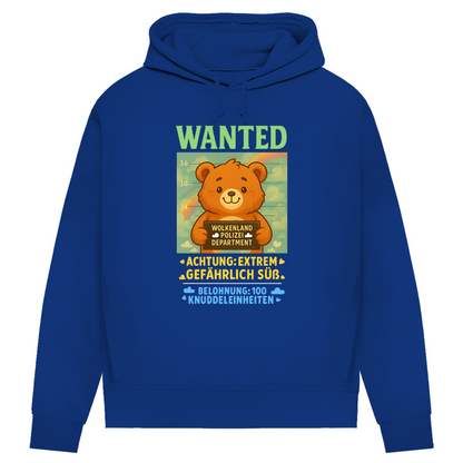 Damen Premium Bio Hoodie Wanted Glücksbärchi Wolkenland Extrem Gefährlich Süß Royal