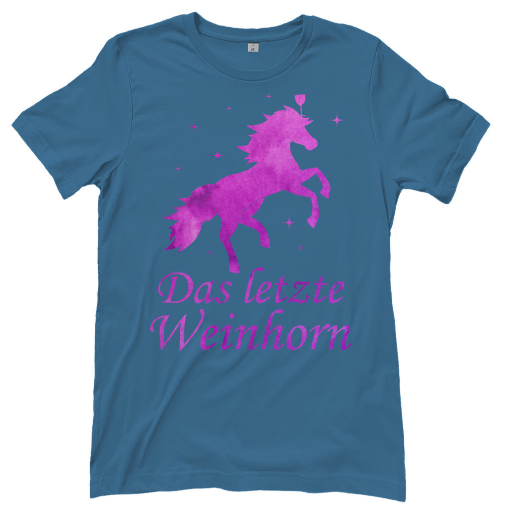 Das letzte Weinhorn - Prinzessin Aquarell - Damenshirt Stone Blue