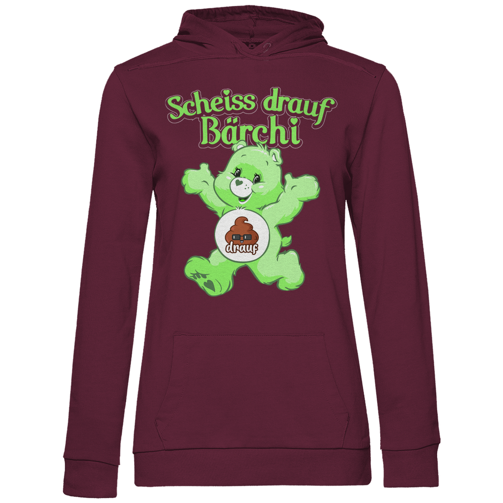 Scheiss drauf Bärchi - Glücksbärchi - Damen Hoodie Wine