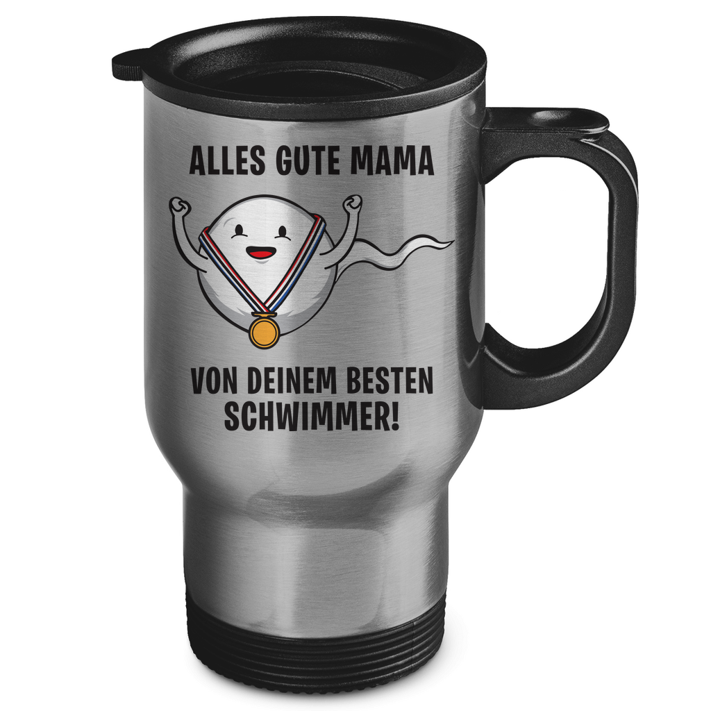 Alles gute Mama von deinem besten Schwimmer! - Edelstahl-Thermobecher Silver One size