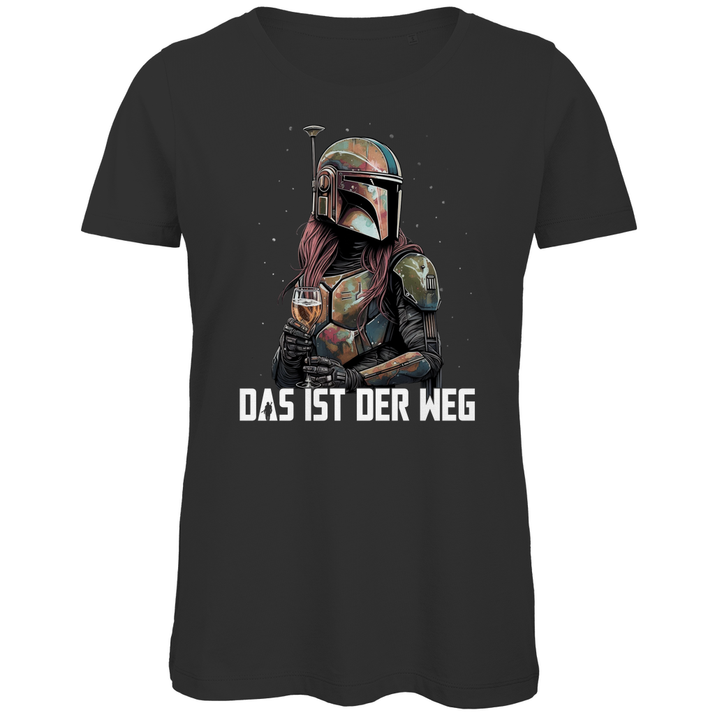 Das ist der Weg - Mandalorianerin Wein - Damen Premium Bio T-Shirt Black