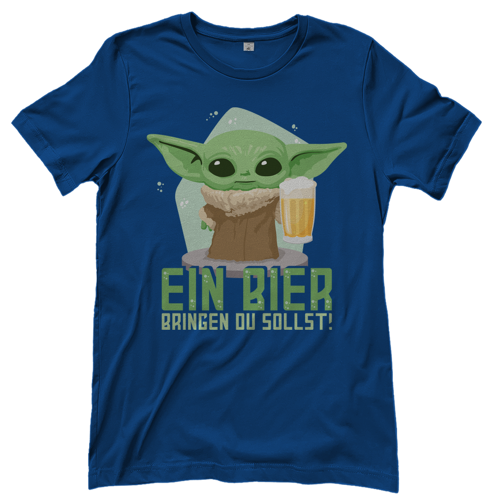 Ein Bier bringen du sollst Baby Yoda Grogu - Damenshirt Royal Blue