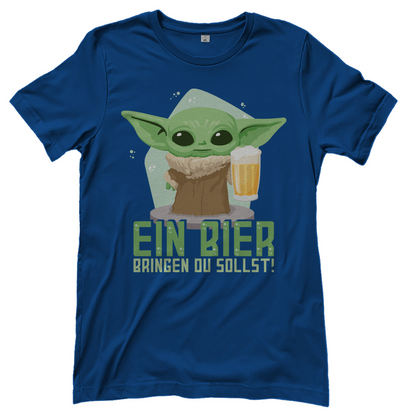 Ein Bier bringen du sollst Baby Yoda Grogu - Damenshirt Royal Blue