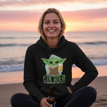 Ein Bier bringen du sollst Baby Yoda Grogu - Damen Hoodie