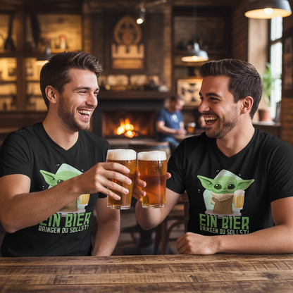 Ein Bier bringen du sollst Baby Yoda Grogu - Herren V-Neck Shirt