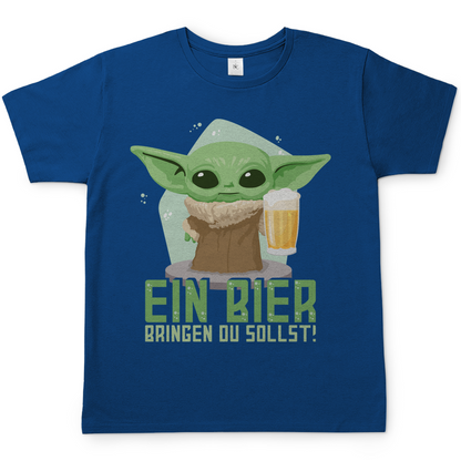 Ein Bier bringen du sollst Baby Yoda Grogu - Herren Shirt Royal Blue