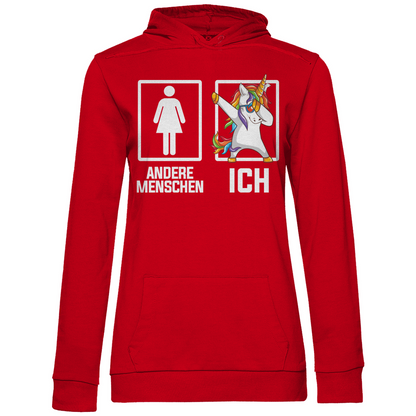 Andere Menschen Ich Einhorn - Damen Hoodie Red