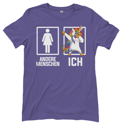 Andere Menschen Ich Einhorn - Damenshirt Millennial Lilac
