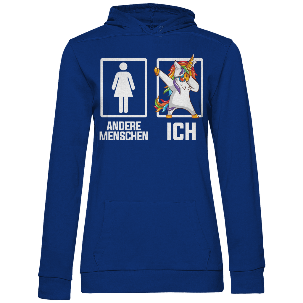 Andere Menschen Ich Einhorn - Damen Hoodie Royal