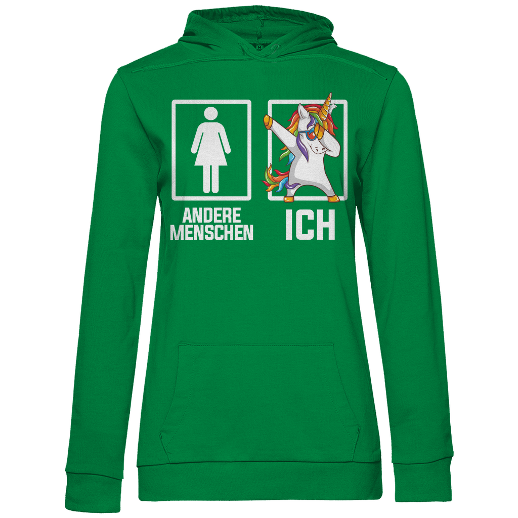 Andere Menschen Ich Einhorn - Damen Hoodie Kelly Green