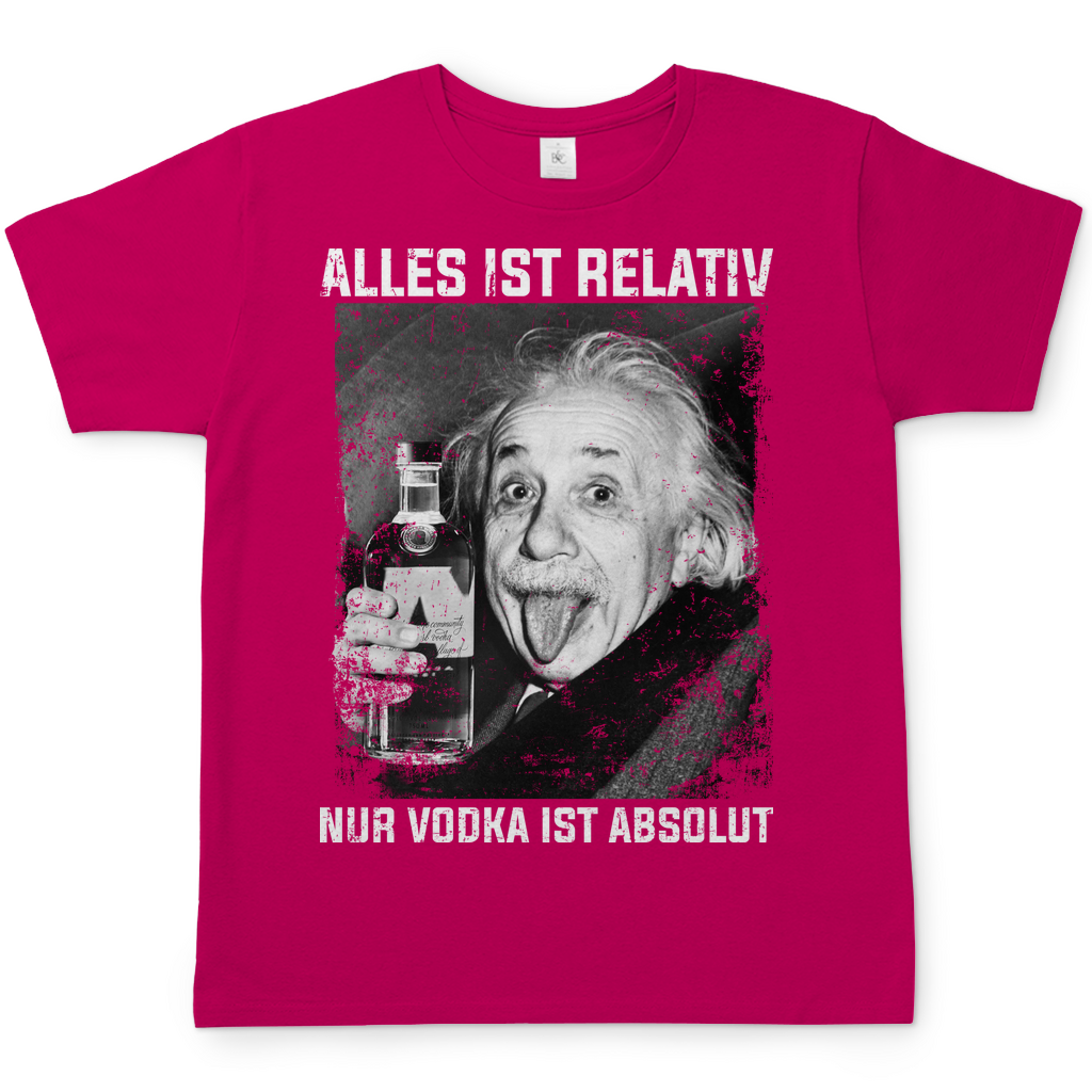 Alles ist Relativ nur Vodka ist Absolut Albert Einstein - Herren Shirt Sorbet