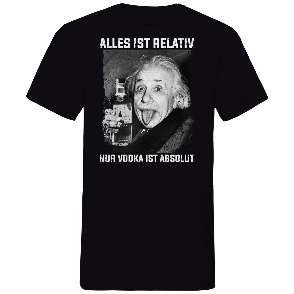 Alles ist relativ nur Vodka ist absolut - Herren V-Neck Shirt Black